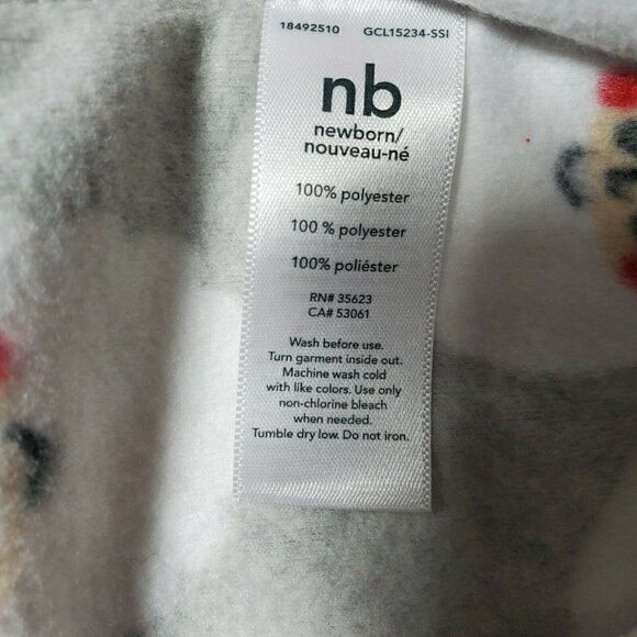 Carters Santa Christmas Newborn Baby Footed Pajamas NWT - Picture 8 of 8